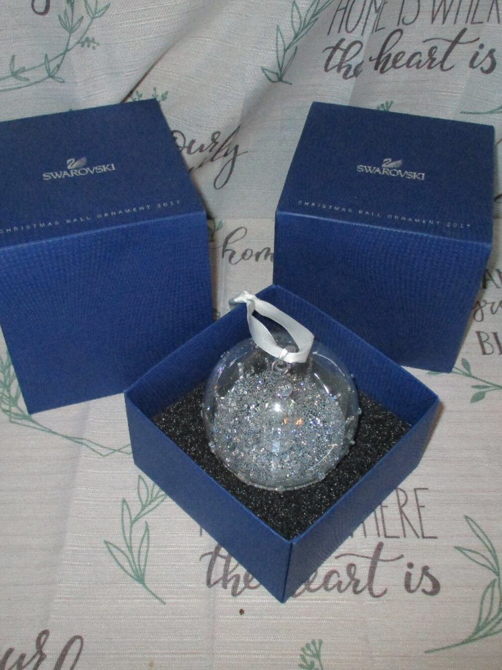 Swarovski 2017 Annual Christmas Candle in Ball Ornament  in box